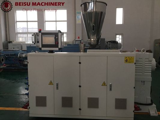 UPVC CPVC OPVC Conical Twin Screw Extruder With Internationally renowned brand PLC