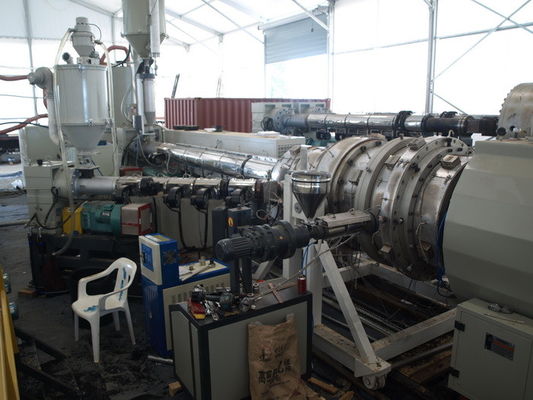 Big Dia HDPE Solid Pipe Production Line , Plastic Pipe Production Line PLC Automatic